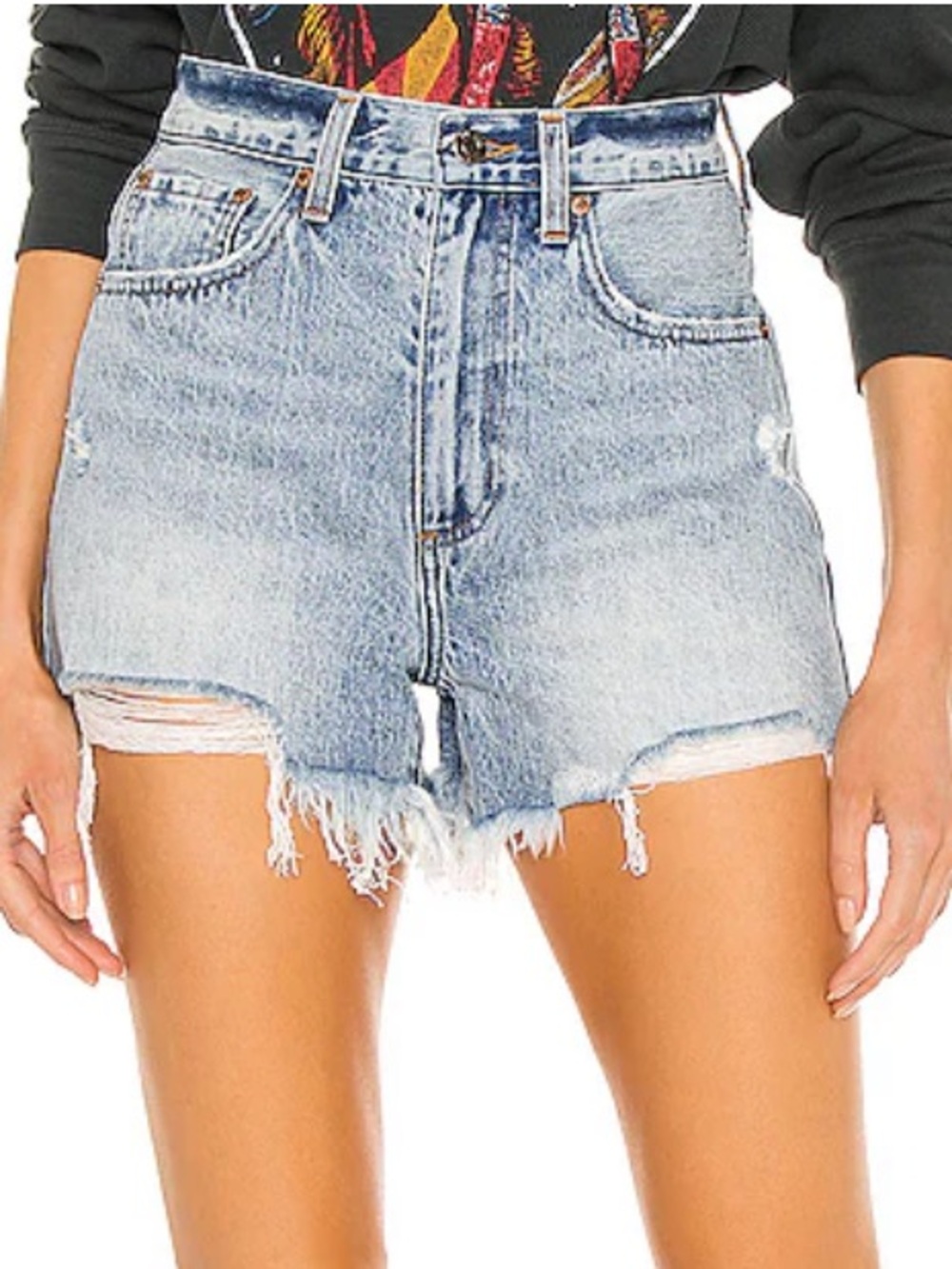 pistola Maeve Super High-Rise Denim Shorts